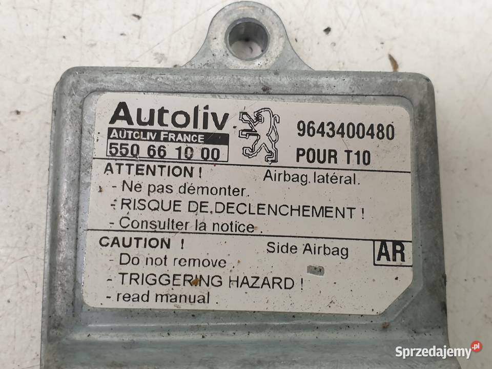 Peugeot 206 SENSOR PODUSZEK POWIETRZNYCH Airbag Janów