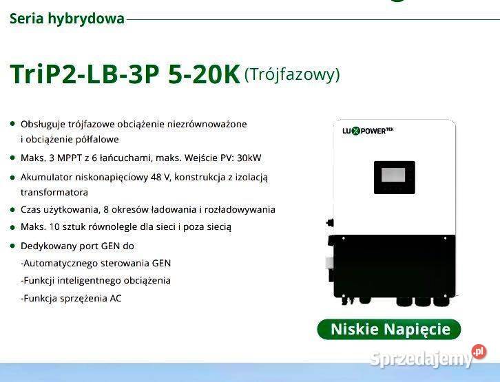 Falownik LuxPower Tek TriP2LB3P 15K LV LP3 małopolskie