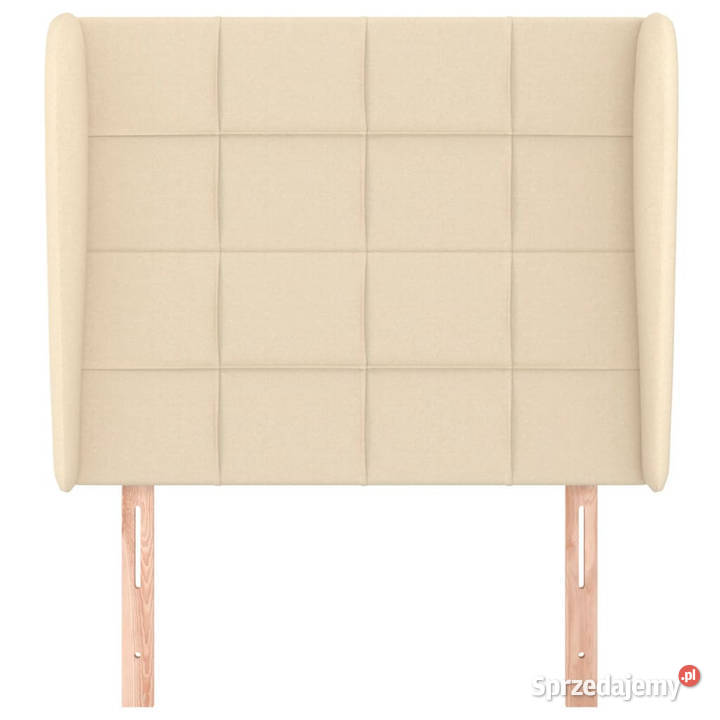 Zagłówek uszak kremowy 93x23x118128 tkanina Warszawa