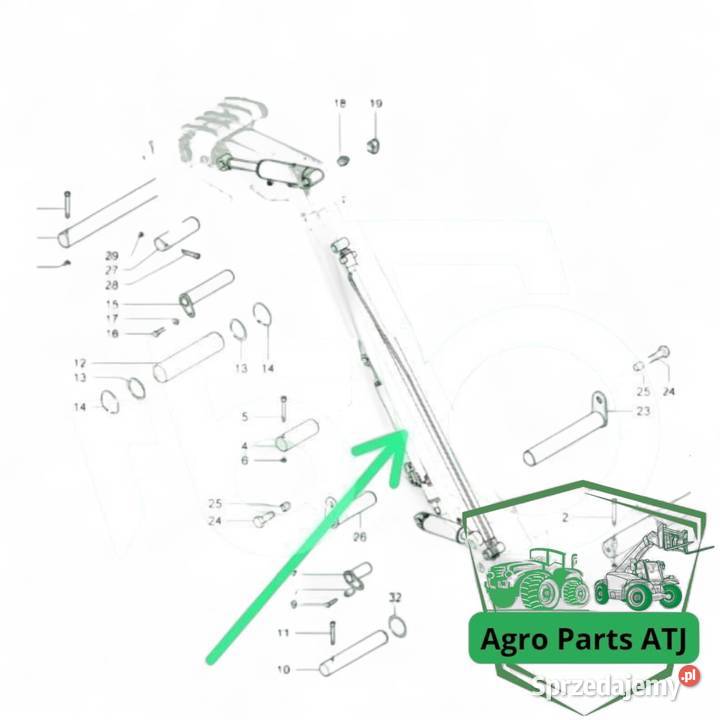 Siłownik 1295993 Teleskopu BHM2627FN Dieci 377 podlaskie Ciechanowiec