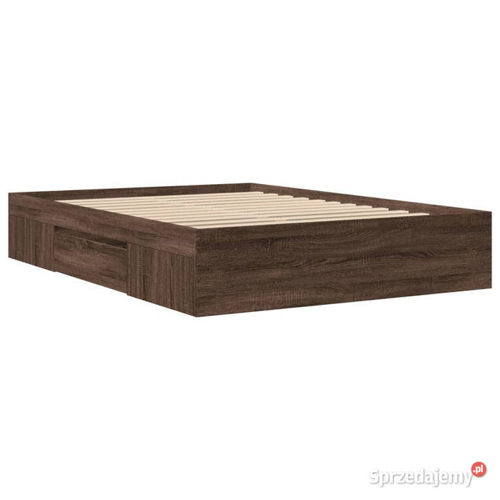 Łóżko bez materaca brązowy dąb 140x190 WM3295505