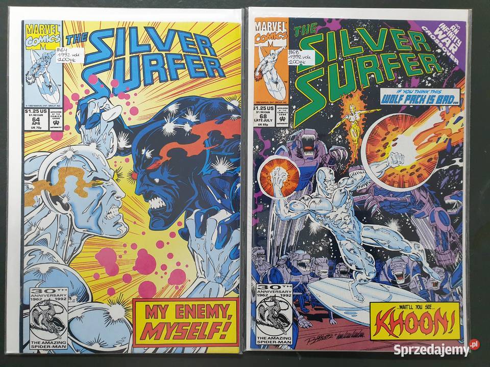 Silver Surfer 14 oryginalnych komiksów Marvel Gdynia