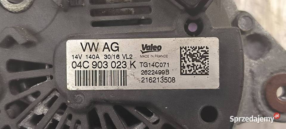 ALTERNATOR VOLKSWAGEN GOLF VII 04C903023K Lipno
