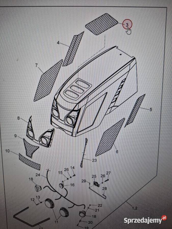 Zetor Proxima kratka górna maski 935859 935859 Żnin