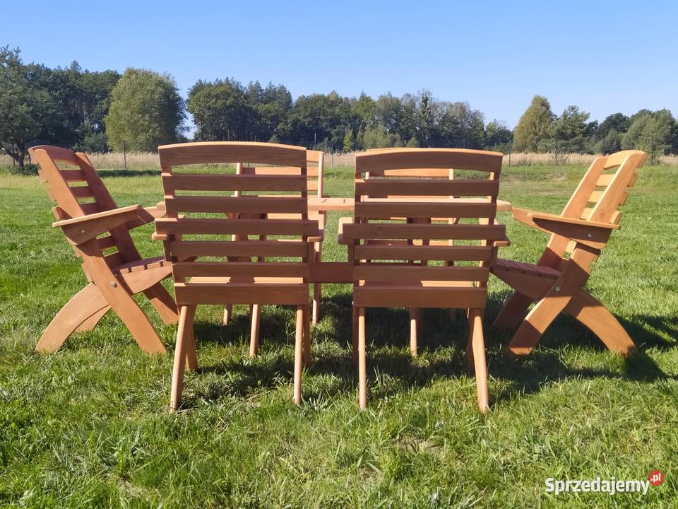 Meble ogrodowe drewniane składane typ X