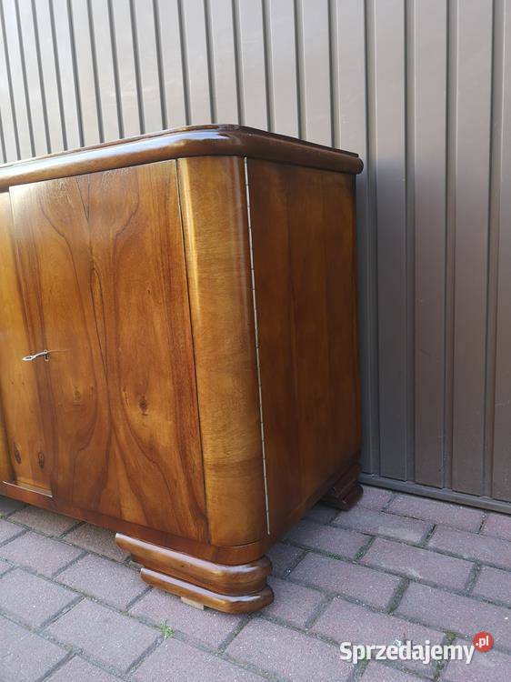 Komoda Pomocnik PRL ARTDECO Orzech Zgrabna Stara Swarzędz