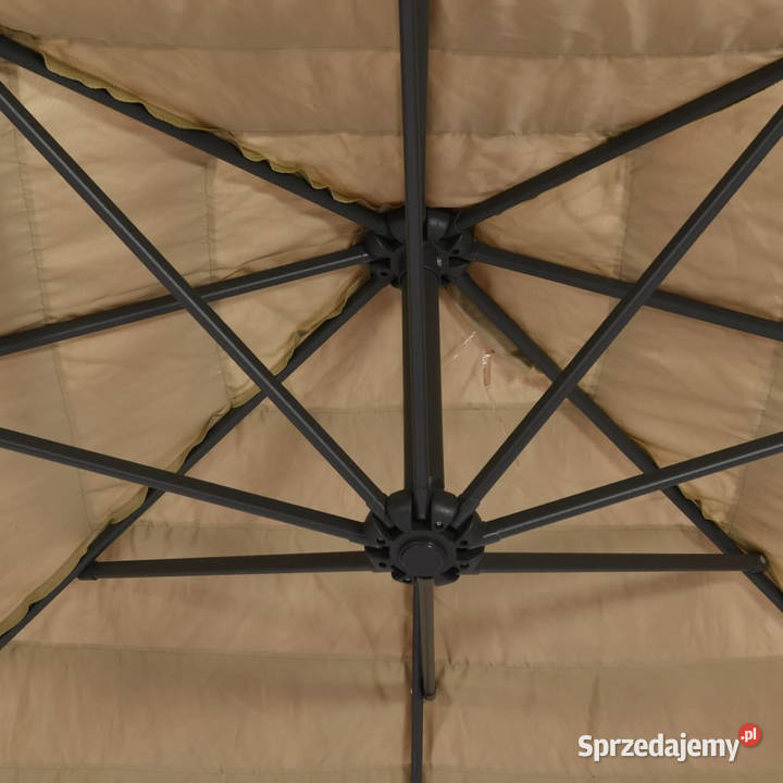 Parasol ogrodowy na stalowym słupku brązowy mazowieckie