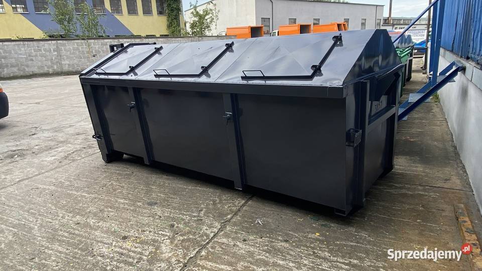 Kontener KP7 KRYTY 6 włazówODPADY pojemnik