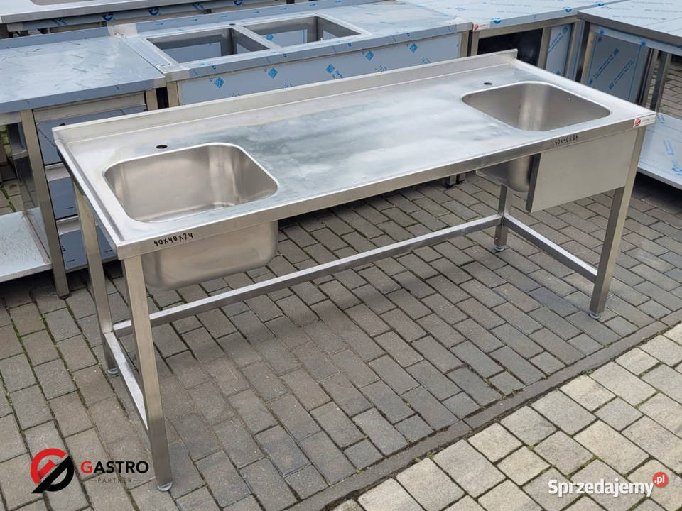Zlew gastronomiczny 2 komorowy z ociekaczem Ostrów Wielkopolski sprzedam