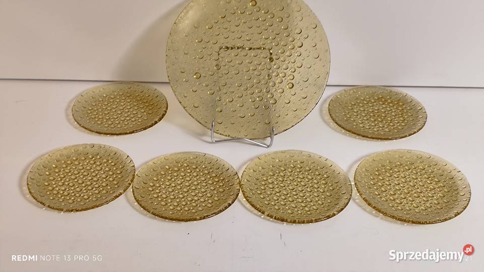 Talerze ASTEROID DROST Szkło Ząbkowice komplet