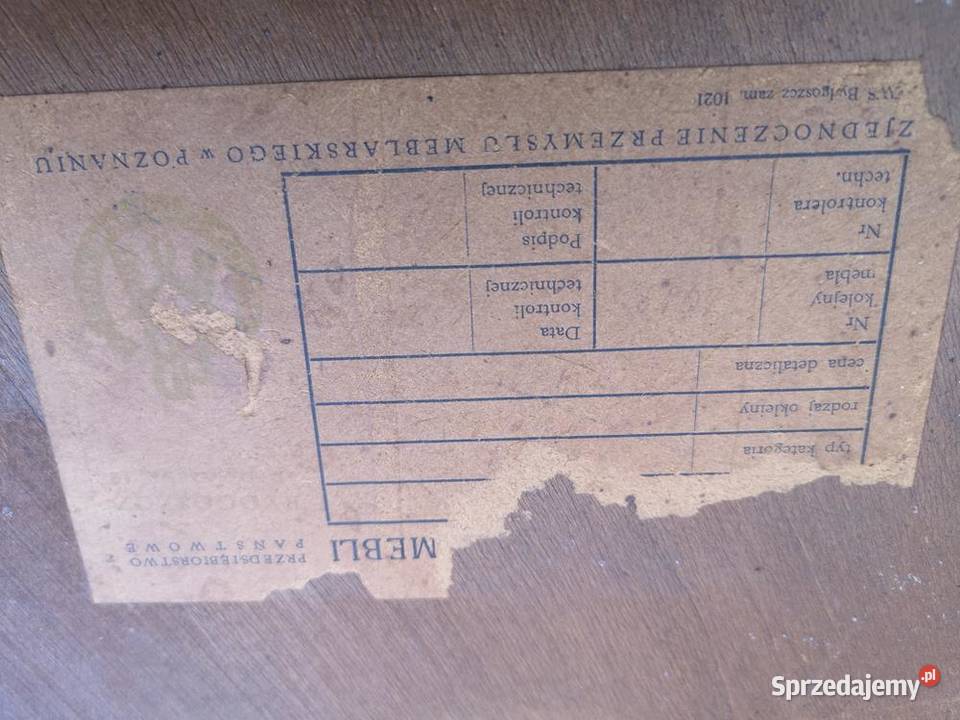 Stolik Typ 682 A ARTDECO PRL Unikat Orzech Antyk wielkopolskie sprzedam