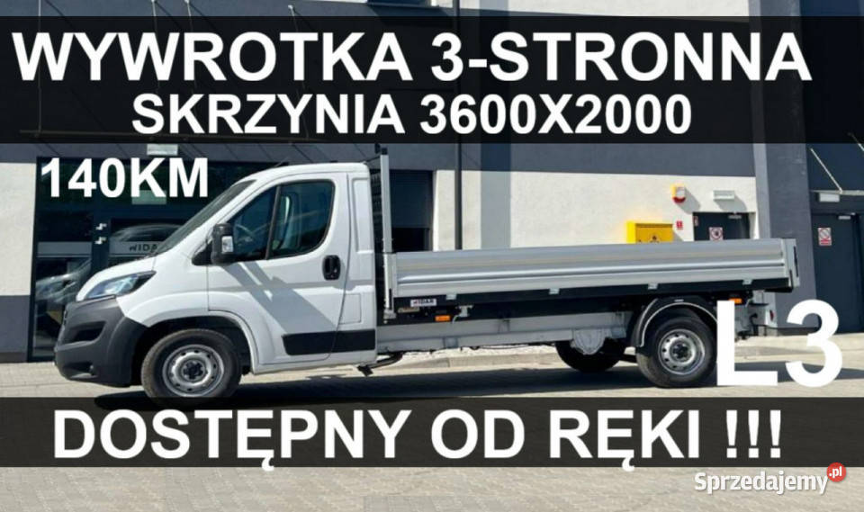 Fiat Ducato L3 Wywrotka 3stronna Skrzynia immobilizer