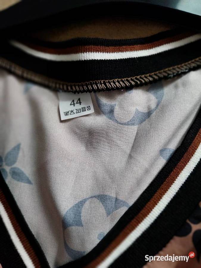 Rozmiar 44XXL Brązowa cienka damska bluzka Przemków