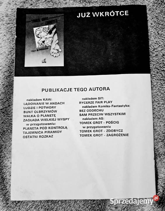 Tomek Grot Pościg B Polch As Editor 1989 Komiks sprzedam