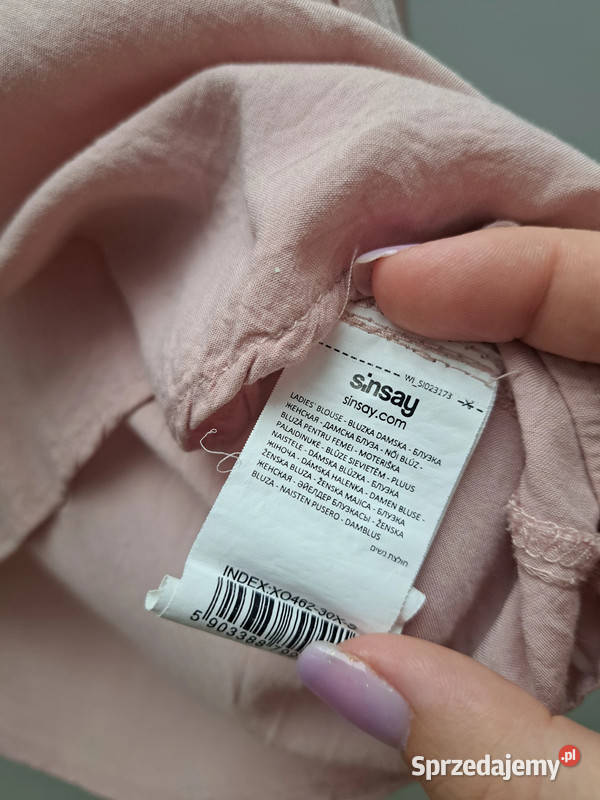 Pudroworóżowa bluzka Sinsay długi rękaw