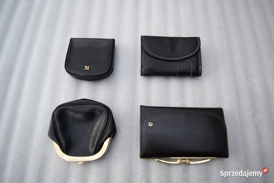 Cztery Portfele Skórzane Okazja Olsztyn Wysyłka Uniseks sprzedam