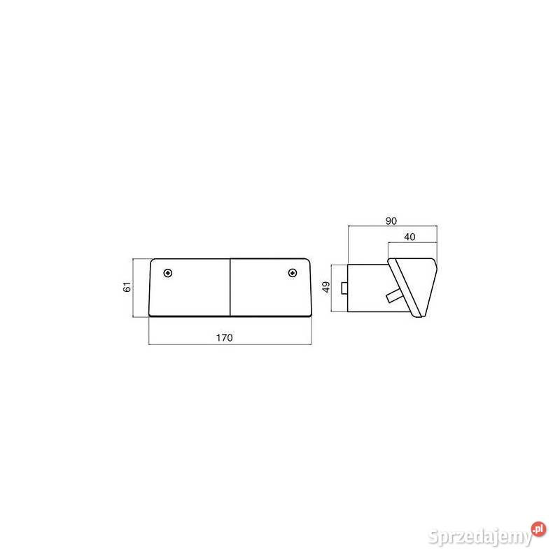 Przednie światło prawe 165x60mm ECE R6 R7 02870 Kamionna