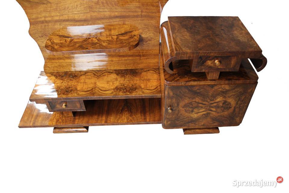 Unikatowa toaletka Art Deco w orzechu renowacji Zielonka sprzedam