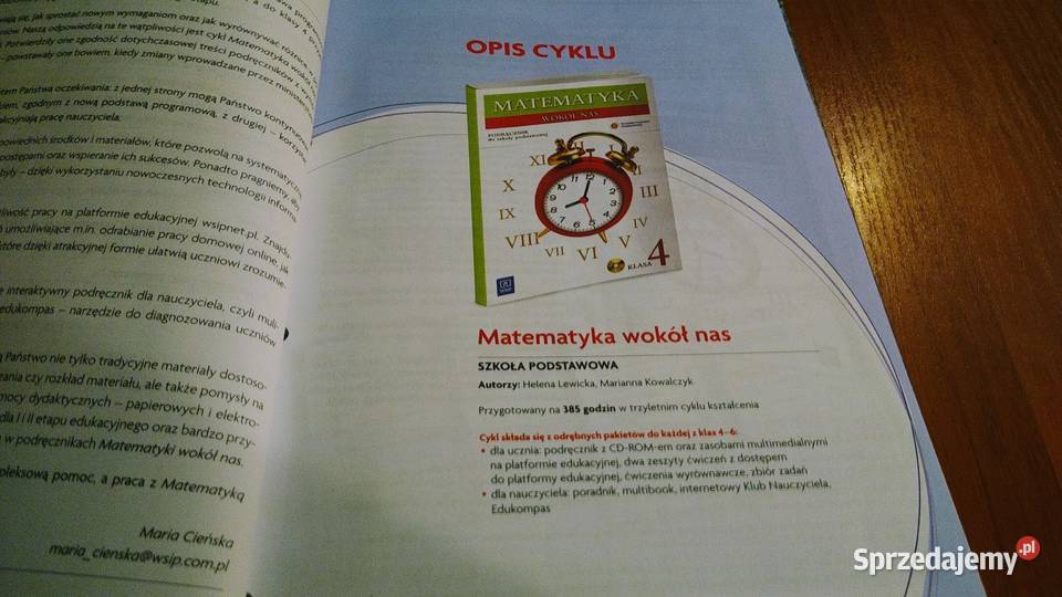 Matematyka Wokół Nas KLASA 4 PORADNIK twarda pomorskie Gdańsk