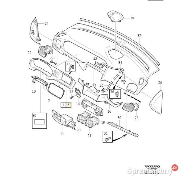 VOLVO V40 V40CC obudowa ramka deski rozdzielczej dolnośląskie