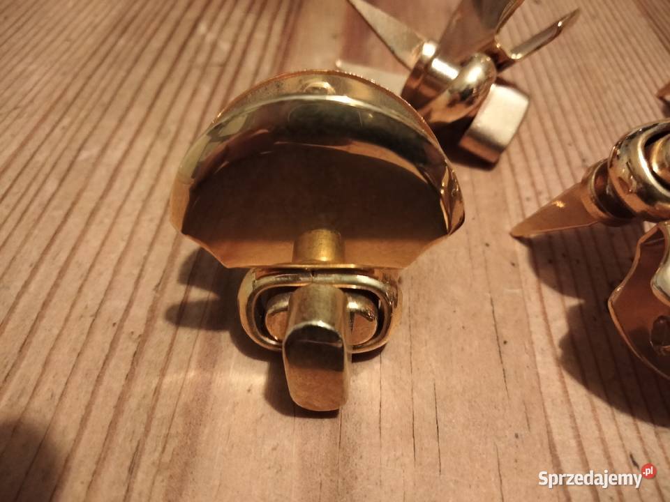 Zapięcie kompletne do torebki kolor złoty Ostrów Wielkopolski