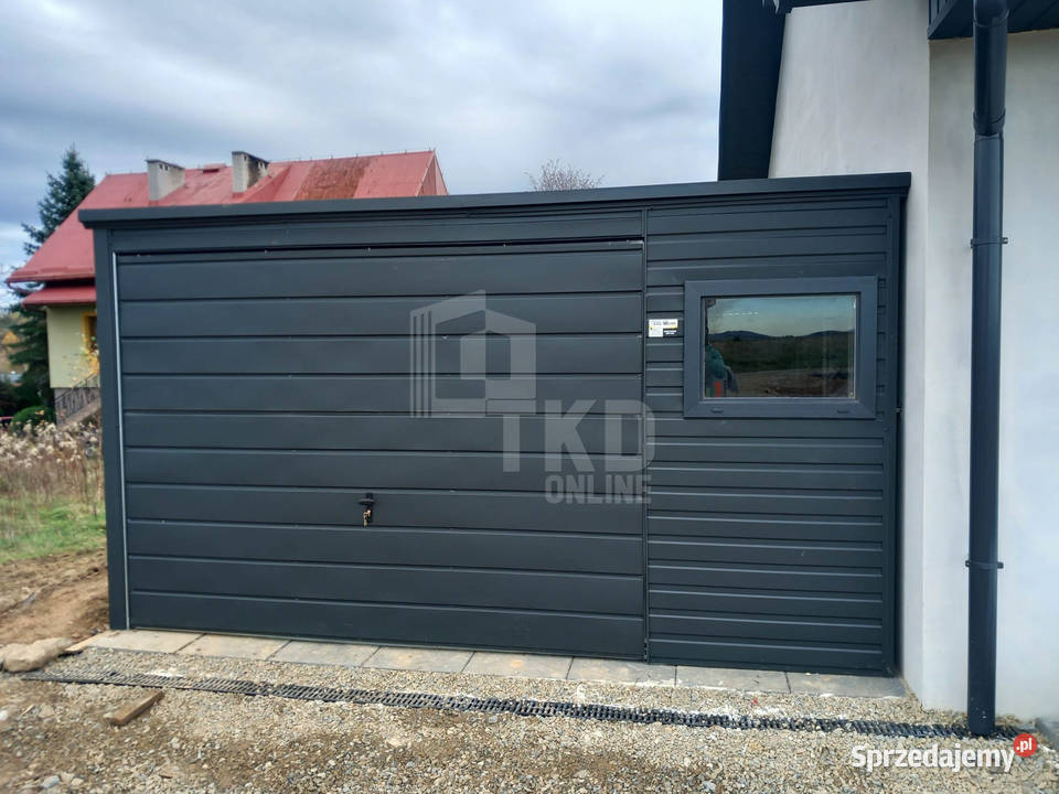 Garaż Blaszany 4x7 Brama 2x okno Antracyt TKD110 blacha kujawsko-pomorskie