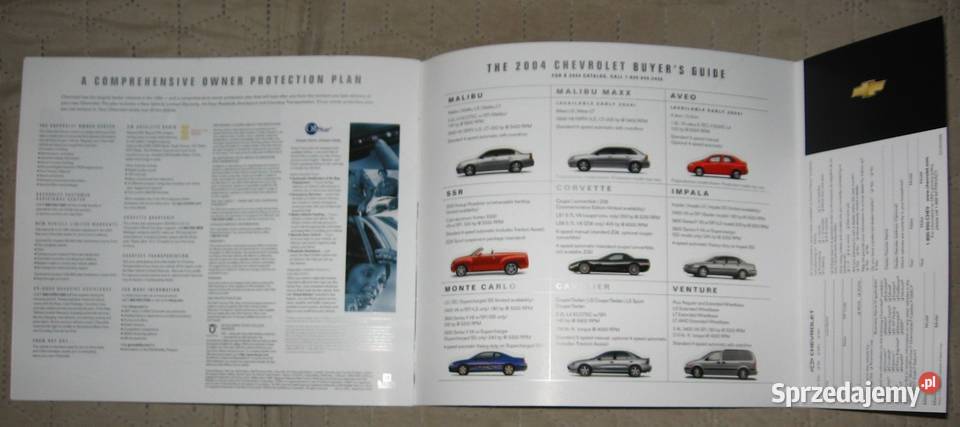 Chevrolet Cars 2004 prospekt katalog Kępice