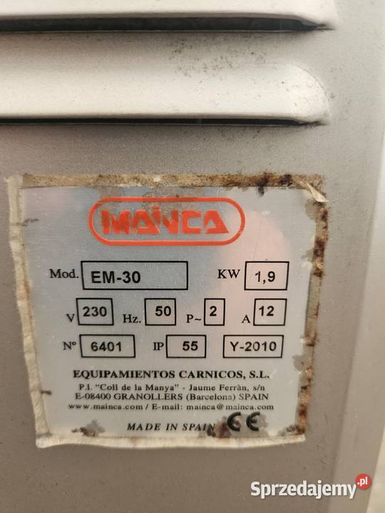 Nadziewarka tłokowa Manica EM30 30L 6 Krotoszyn