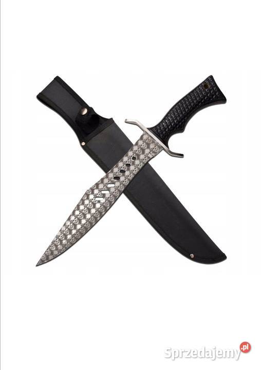 Nóż z czaszkami surwiwalowy piracki Akcesoria, narzędzia i noże Ząbki sprzedam