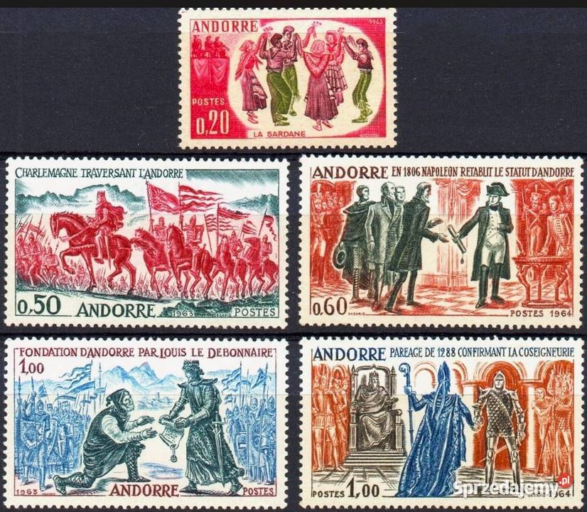 ANDORRA 1963 MNHkompletna seria WYSYŁKA Człuchów