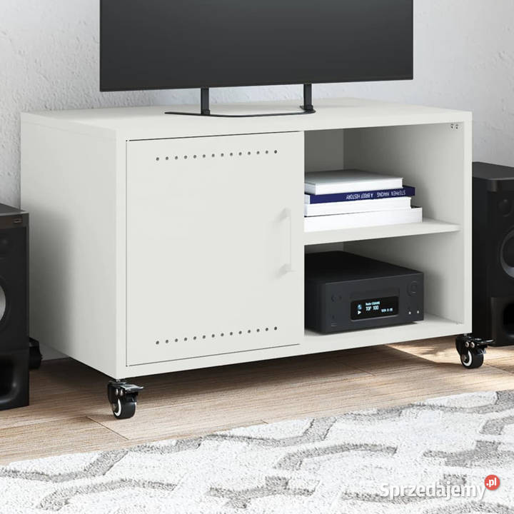 Szafka RTV biała 68x39x435 stal WM846673