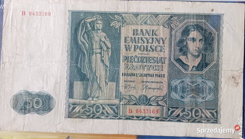 50 Złotych Kraków 1941 r ser B Konin