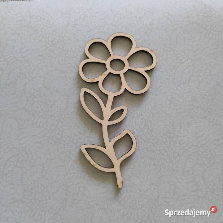 Kwiat sklejka drewno decoupage scrapbooking Tczew