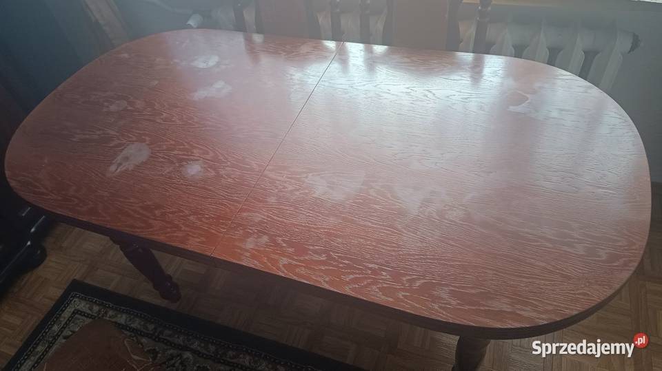 Stół drewniany rozkładany4 krzesła Brzeg
