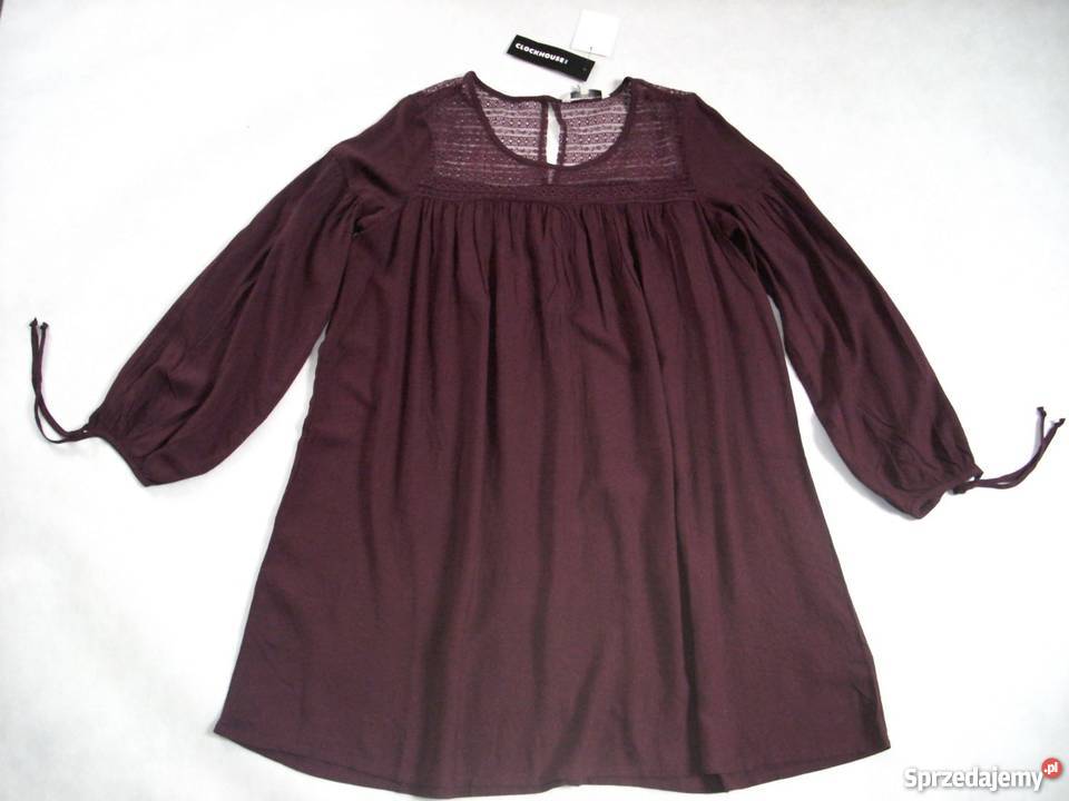 CA luźna sukienka KORONKA marszczenia NOWA L długi sprzedam