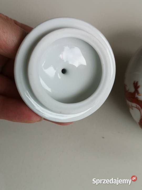 Cukiernica porcelanowa Czerwony Smok vintage Toruń
