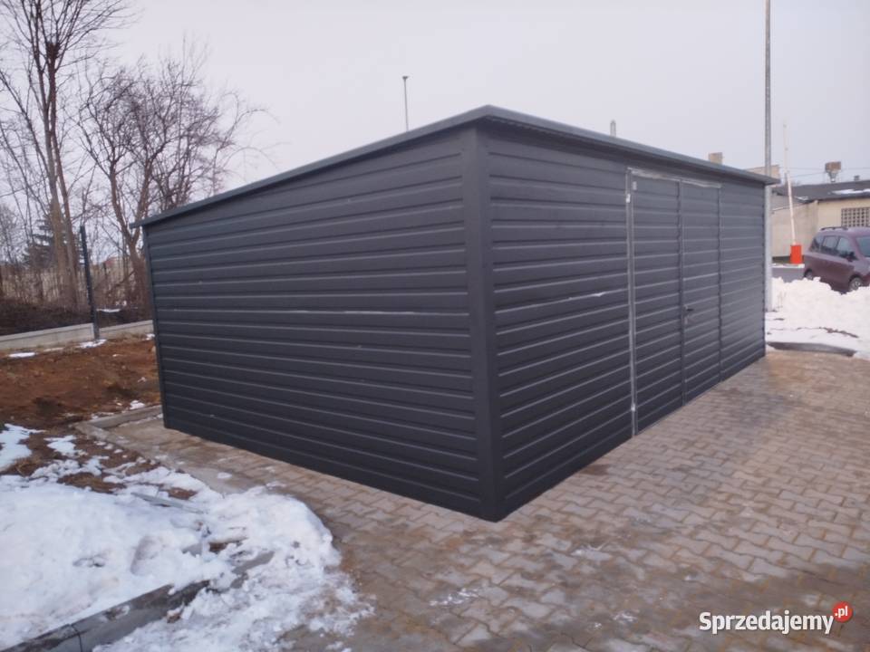 GRAFITOWY GARAŻ BLASZANY Altana Wiata Garaże 2m2 Myślibórz