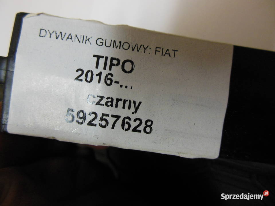 Dywaniki gumowe kpl czarne Fiat Tipo Kozy