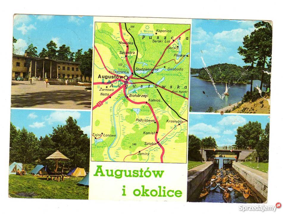 AUGUSTÓW POCZTÓWKA WIELOWIDOKOWA świętokrzyskie sprzedam