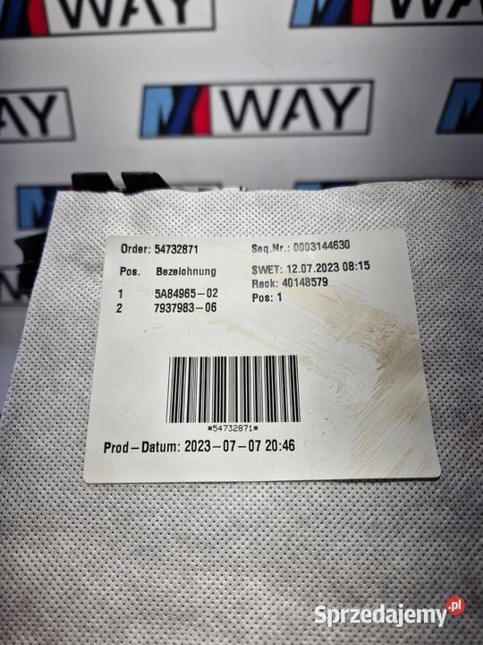 BMW F40 F44 SCHOWEK DESKI KONSOLI PRAWY PASAŻERA