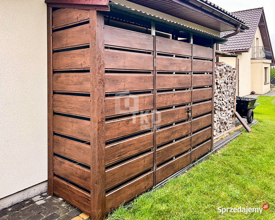 Wiata śmietnikowa Schowek 3x08m zabudowana Drzwi pomorskie Słupsk