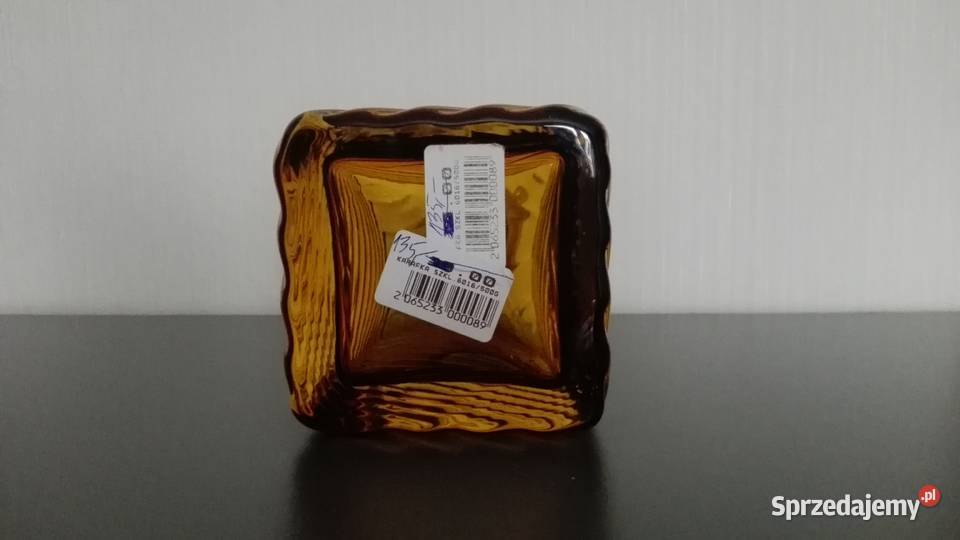 Karafka szklana grube miodowe szkło NOWA