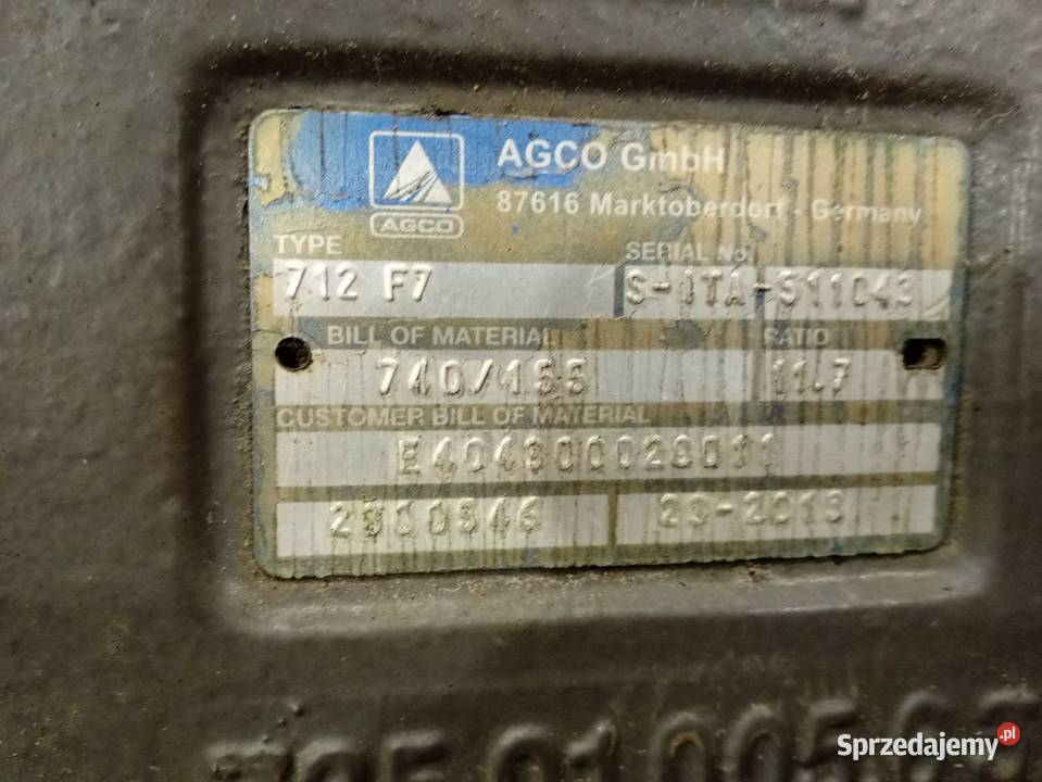 Części mostu Fendt 414 415 512514 516 513 712 Olsztyn