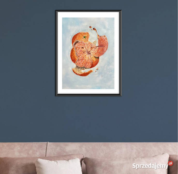 Pomarańcza w ruchuNowoczesny obraz olejny z Zielona Góra