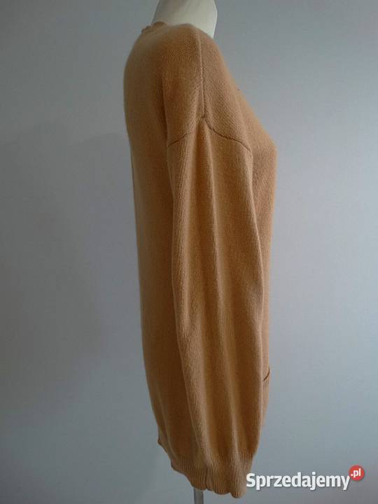 Sweter Kardigan z Angorą Długi Rozpinany długi Łomża