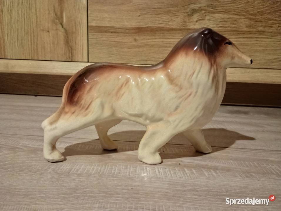 Figurka porcelanowa pies Collie owczarek Szkocki Biłgoraj