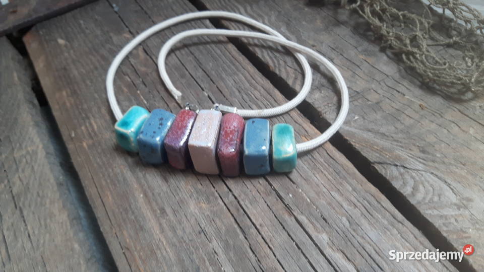 Naszyjnik ceramiczny ręcznie wykonany