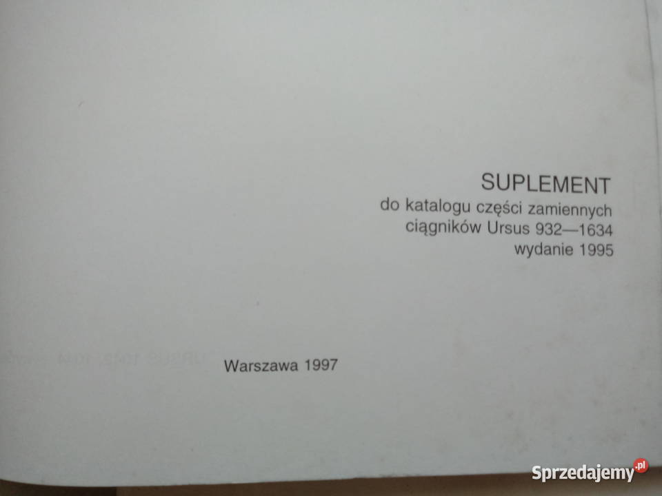 Katalog Ursus 10421044 suplement Warszawa