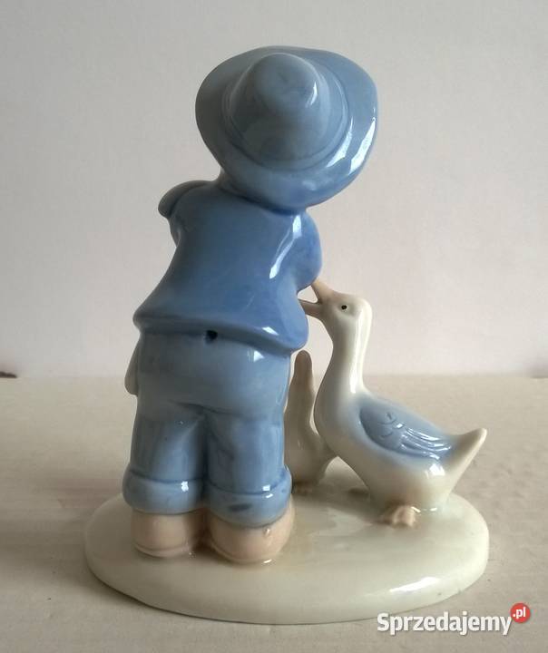 Figurka Porcelanowa Chłopiec Kaczka Gęś mazowieckie Radom sprzedam