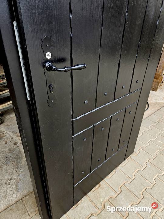 Drzwi DŁUGOSZ drewniane zewnętrzne wejściowe Drzwi zewnętrzne sprzedam